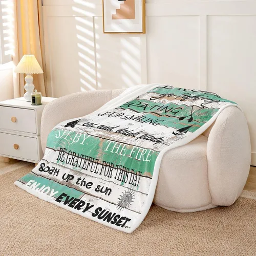 Miniatura 23 de Erosebridal Manta náutica de ancla, forro polar con brújula oceánica de 40 x 50 pulgadas para niños, niñas, adolescentes, adultos, decoración