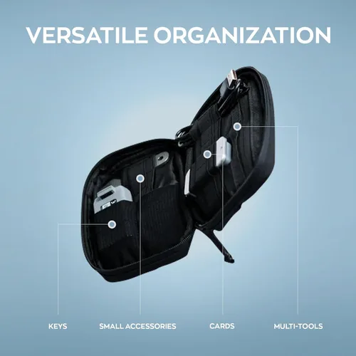 Miniatura 3 de DAILYCARRYCO EDC - Bolsa organizadora de herramientas de transporte diario con múltiples bolsas, equipo esencial EDC Gris