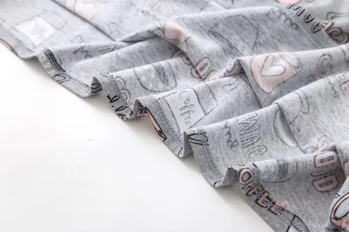 Miniatura 7 de PNAEONG Paquete de 3 camisones de algodón para mujer, ropa de dormir de manga corta, camisa casual con estampado
