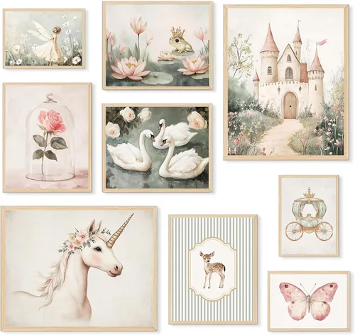 Miniatura 15 de Aroutde Decoración de Pared de Vaquera Rosa, Arte de Pared de Lienzo de Vaquera Occidental Estético Decoración de Habitación Rosa Preppy Cuadros