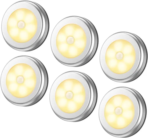 Miniatura 10 de AMIR Luz con Sensor de Movimiento Mejorada de 3.15" para Interiores, Inalámbrica con Batería, Luces LED Nocturnas Adhesivas para Armario, Escalera