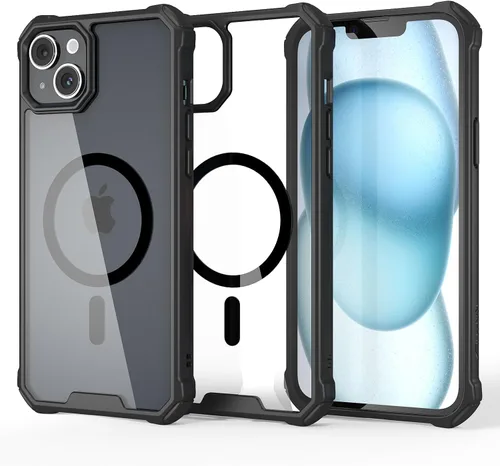 Miniatura 9 de RAPTIC Funda magnética Air para iPhone 15, funda protectora transparente a prueba de golpes, grado militar probada para caídas de 10 pies, funda