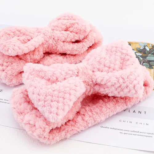 Miniatura 6 de YISSION 2 diademas de spa con lazo antideslizante para lavado de cara, maquillaje, cuidado de la piel, diadema facial, banda elástica de microfibra