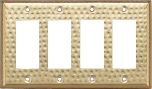Miniatura 25 de Monarch Abode placa de pared basculante de una banda, placa de pared de cobre puro martillado a mano para un solo interruptor, cubierta decorativa