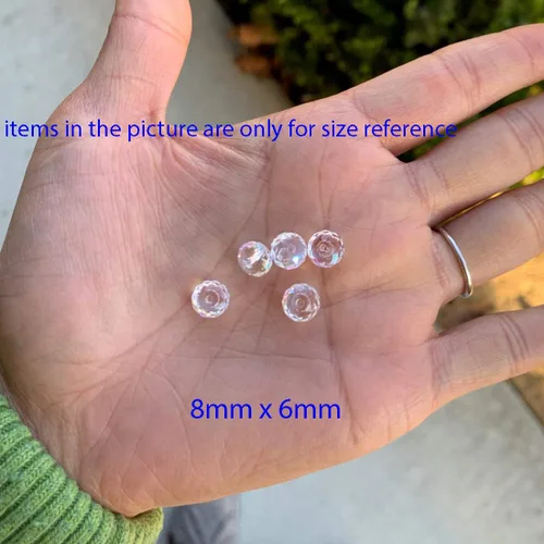 Miniatura 24 de 50 cuentas de cristal Adabele austriaco de 0.394 pulgadas facetadas sueltas Rondelle Siam rojo espaciador compatible con cristales de Swarovski 5040