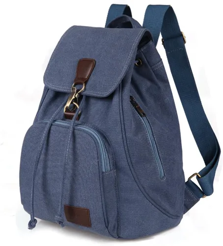 Miniatura 11 de Mochilas de lona a la moda, bolso casual para compras al aire libre, mochila deportiva, senderismo, viajes, bolsa multiusos, Café, Mochilas