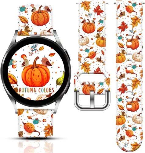 Miniatura 14 de 20mm Banda de reloj para festividades de Navidad, Halloween y Acción de Gracias Compatible con Samsung Galaxy Watch 7/6/5/4 de 40 mm, 44 mm/Watch 6