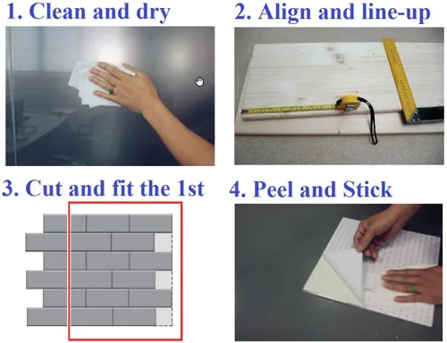 Miniatura 7 de Azulejo de mosaico de metal en muro - LNG oblonga en negro/gris/plateado 5 piezas/paquete - Estilo retro rústico vintage para remodelar la pared