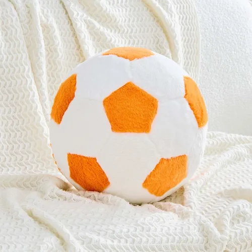 Miniatura 7 de XVTRU Almohada de fútbol de la Copa del Mundo, almohada estética para decoración del hogar, almohadas de felpa redonda para pelota de fútbol