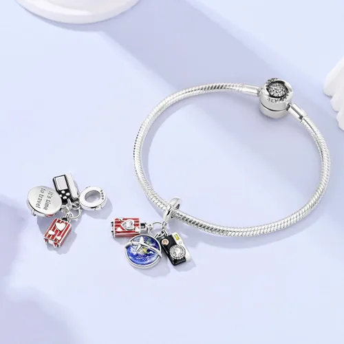 Miniatura 162 de Hapour Dijes de plata de ley 925 para pulseras, collar, joyería europea, colgante de cuentas para mujeres y madres