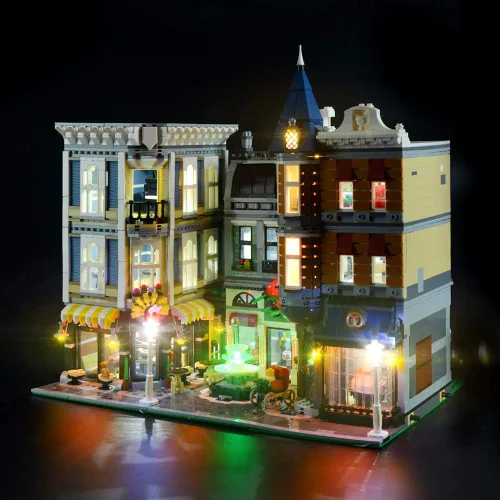 Miniatura 2 de LIGHTAILING Juego de luces para el modelo de bloques de construcción (Creator Expert The Assembly Square) – Kit de luz LED compatible con Lego 10255