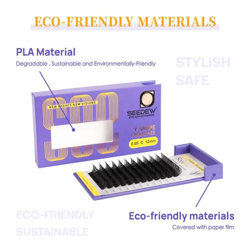 Miniatura 5 de YY - Extensiones de pestañas, racimos de pestañas de aspecto natural, bandeja de pestañas en forma de Y, tiras de pestañas de práctica, suministros