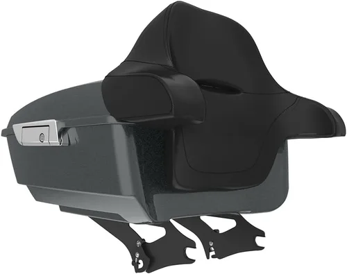 Miniatura 105 de King Tour Pack para Harley Alpine Green, cierre de paquete turístico, portaequipajes superior, soporte de montaje negro, placa de metal para Harley