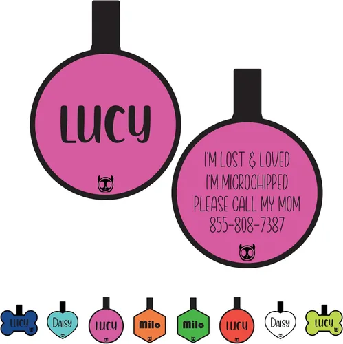 Miniatura 29 de Etiqueta de gato silenciosa de silicona personalizada con 5 líneas de grabado profundo personalizado duradero, etiqueta de identificación de mascota