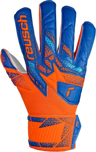 Miniatura 5 de Reusch Attrakt Starter Goalie Gloves, Soccer Goalkeeper Gloves Breathable, Flexible & Durable Adult Unisex Orange & Blue