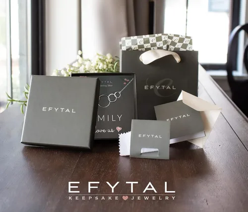 Miniatura 6 de EFYTAL Regalos para esposa, plata de ley 925, collar de 5 círculos para mamá, familia de cinco, regalo del día de la madre, regalos de cumpleaños