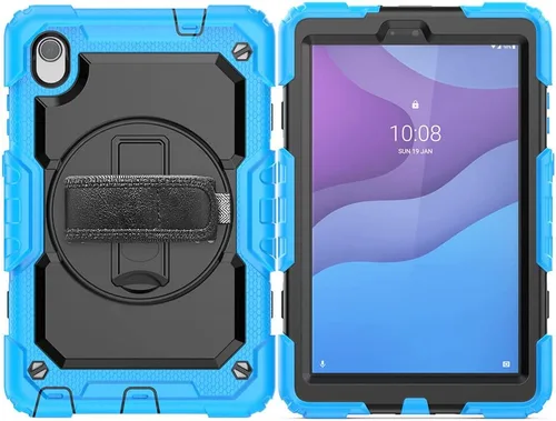 Miniatura 17 de Funda para Lenovo Tab M8 HD 8 pulgadas TB-8505F/8505X/8705F con protector de pantalla de grado militar a prueba de golpes resistente caso con Negro