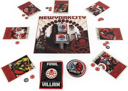 Miniatura 2 de Marvel, Hail Hydra Superhero Juego de mesa Black Panther Hulk Capitán América, calavera roja, viuda negra, Spiderman, para adultos y adolescentes a