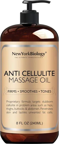 Miniatura 8 de New York Biology - Aceite de masaje anticelulítico, 8 onzas líquidas, fabricado con aceites 100% naturales, aceite corporal para terapia de masaje