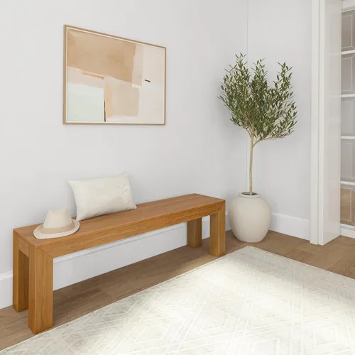 Miniatura 6 de Plank+Beam Mesa de comedor de 48 pulgadas, mesa de cocina de madera maciza de 48 pulgadas, mesa de comedor rectangular para comedor, oficina