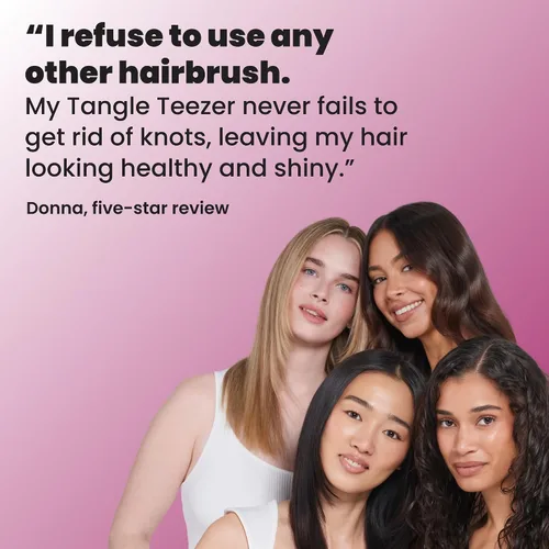 Miniatura 9 de Tangle Teezer Cepillo desenredante definitivo para cabello húmedo y seco, elimina nudos y reduce la rotura para todo tipo de cabello, frambuesa