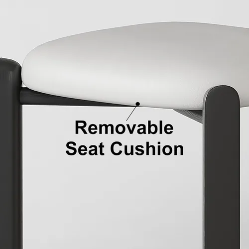 Miniatura 5 de Juego de 2 sillas de comedor tapizadas modernas, diseño cómodo con respaldo curvado para cocina, sala de estar, dormitorio u oficina