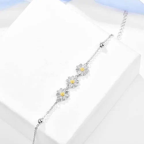 Miniatura 2 de Palpitate Pulseras de plata de ley 925 para mujeres y niñas, joyería de regalo de cadena ajustable