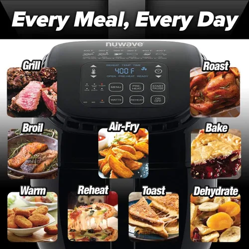 Miniatura 2 de Nuwave Brio Freidora de aire de 3 cuartos de galón, controles digitales de pantalla táctil y pantalla fácil de leer, controles de temperatura de 100