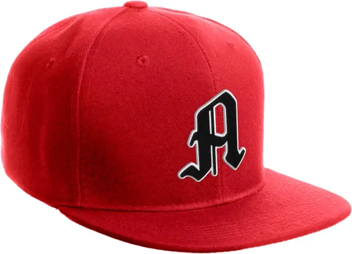 Miniatura 813 de Daxton Gorra clásica con visera de billete plano con letras del alfabeto inglés antiguo de la A a la Z