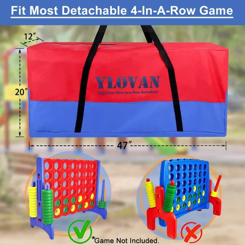 Miniatura 2 de YLOVAN Bolsa de almacenamiento gigante para juegos Jumbo 4 en una fila, bolsa de transporte grande y resistente para transportar fácilmente