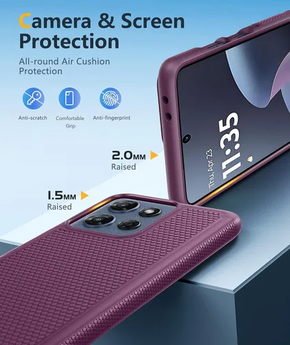 Miniatura 707 de FNTCASE Funda para iPhone 17 Pro: Fundas delgadas translúcidas de color azul claro compatibles con MagSafe, protección completa de la cámara