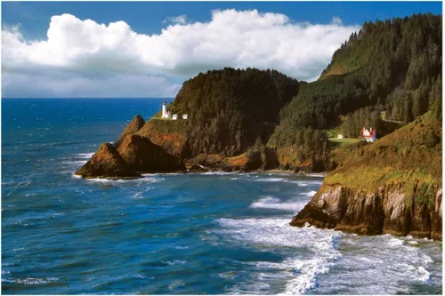 Miniatura 32 de Coquille River Lighthouse" (Bandon, Oregon) papel Giclée Fine Art impresión por Lisa Sofia Robinson
