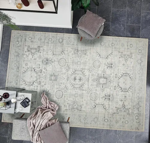 Miniatura 318 de GLN Rugs Traditional Collection - Alfombra de felpilla lavable a máquina, tradicional lavable, antideslizante, alfombra de felpilla de pelo corto