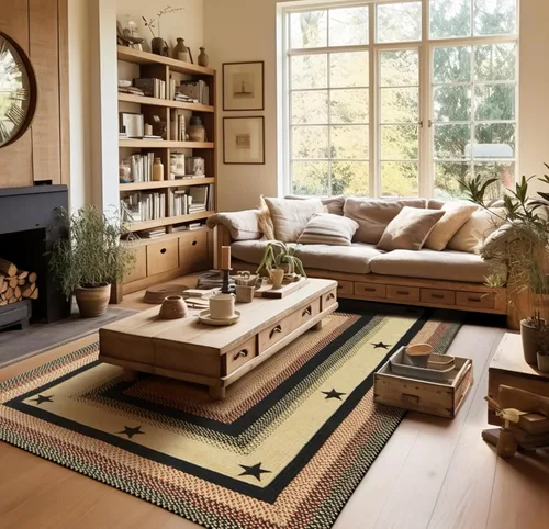 Miniatura 19 de Homespice Alfombras de Área Ovaladas Trenzadas de Yute Denim Azul de 8x10 pies para Sala de Estar, Dormitorio y Comedor. Apto para Mascotas. Estilos