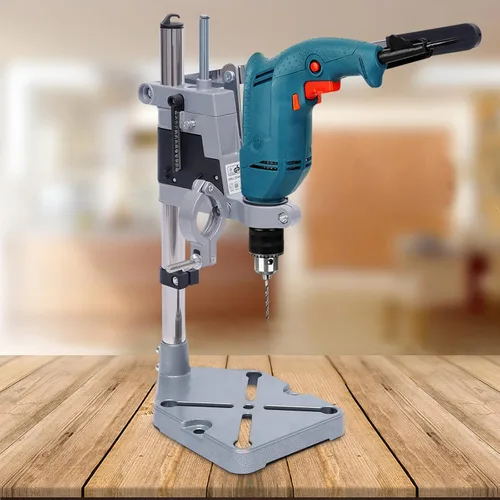 Miniatura 7 de Soporte de estación de trabajo para herramientas rotativas, soporte de prensa de taladro ajustable para banco de trabajo de taladro, abrazadera