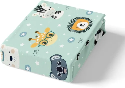 Miniatura 4 de Feelyou Juego de sábanas de animales de dibujos animados para niños pequeños, tamaño individual, juego de sábanas de leones y cebra, juego