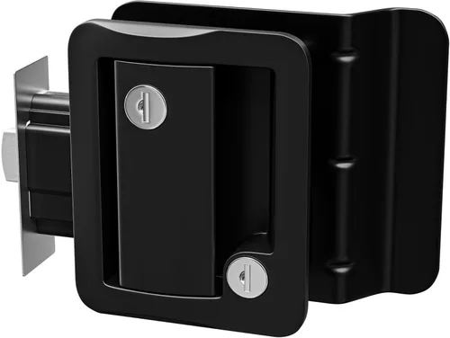 Miniatura 2 de Cerradura de puerta de entrada para remolque de viaje RV Cerrojo polar de paleta negra