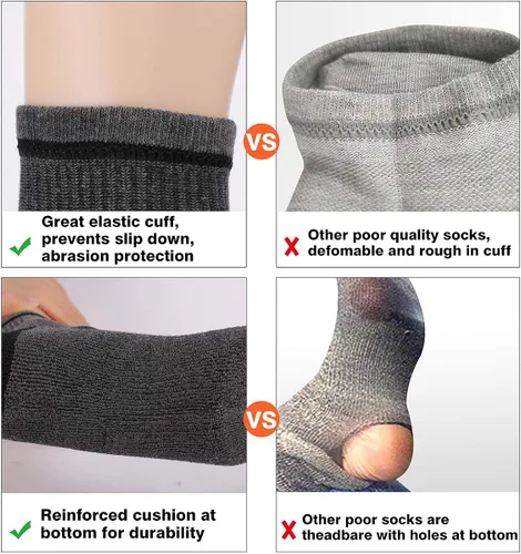 Miniatura 4 de COOVAN 12 Pairs Mens Cushion Ankle Socks Men 12 Pack Low Cut Comfort Breathable Casual Socks