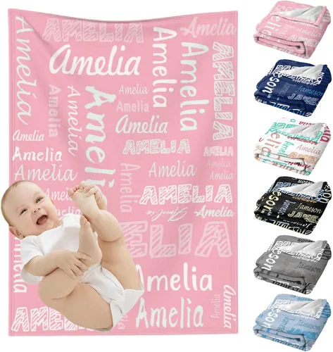Mantas de bebé personalizadas para niñas y niños, regalos personalizados para bebés, niñas y niños