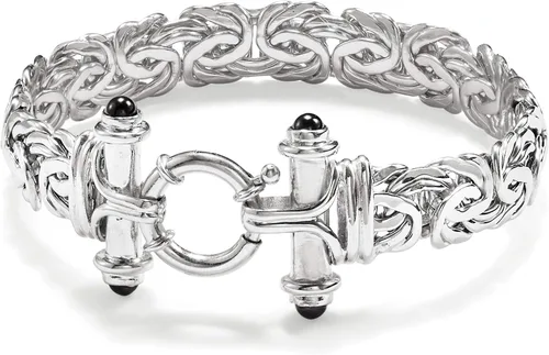 Miniatura 4 de Ross-Simons Sterling Silver Byzantine Bracelet With Black Onyx