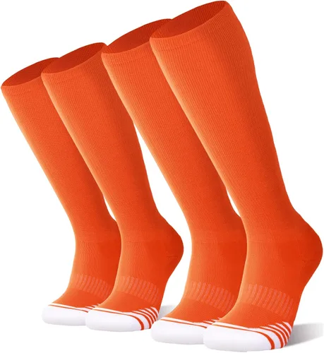 Miniatura 19 de FITRELL Paquete de 2/3 calcetines de béisbol y sóftbol para niños, jóvenes, hombres y mujeres, calcetines altos hasta la rodilla (varios colores)