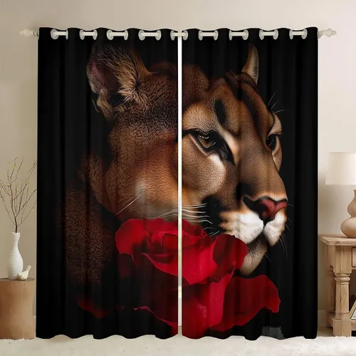 Miniatura 10 de Cortinas opacas de damasco negro para adultos, 30-50 % cortinas barrocas victorianas antiguas de 38 pulgadas de ancho x 54 pulgadas de largo, Multi