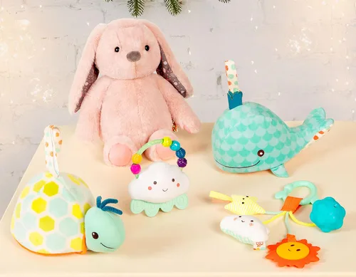 Miniatura 3 de B. toys - B. baby- Tortuga de felpa calmante brillante con luces y sonidos- Glow Zzzs Turtle Shellé0 meses +