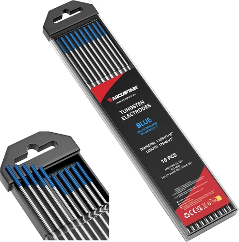 Miniatura 16 de ARCCAPTAIN Electrodo de soldadura TIG de tungsteno, paquete de 10 unidades de 1/16 x 7 pulgadas (dorado, 1.5% lantanado, WL15/EWLa-1.5)