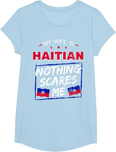Miniatura 15 de My Wife Is Haitian Republic of Haiti Heritage Roots - Camiseta con bandera, Negro, S