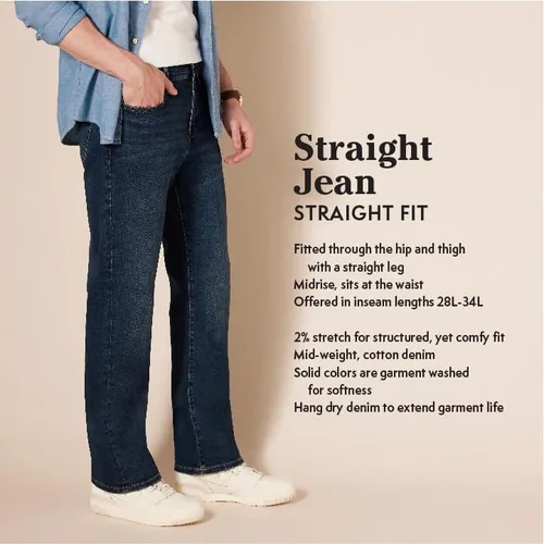 Miniatura 2 de Tienda Essentials Jeans de corte recto para hombre