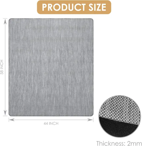 Miniatura 7 de Kuyal Alfombrilla para Silla de Oficina para Suelo de Madera Dura, 36" x 48" Alfombrilla Resistente para Silla de Escritorio para Oficina y Hogar