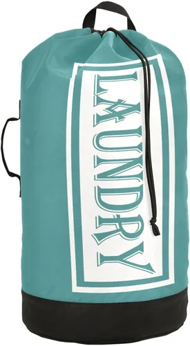 Miniatura 23 de Bolsa de lavandería de viaje de nailon amarillo limón para equipaje sucio resistente organizador de ropa sucia con cierre de cordón y correas