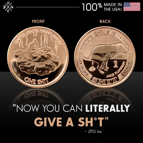 Miniatura 4 de ZFG Inc. Zero F's Given - Novedades de monedas de cuarto de regalo, Give One Sh*t, paquete de 10