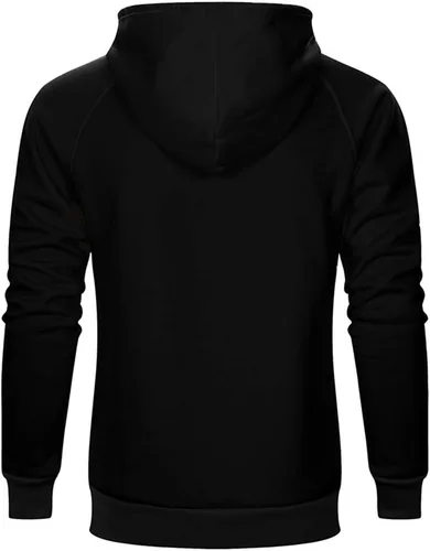 Miniatura 3 de Sudadera con manga larga estilo raglán en contraste, con forro polar, con capucha y bolsillo tipo canguro, para hombre